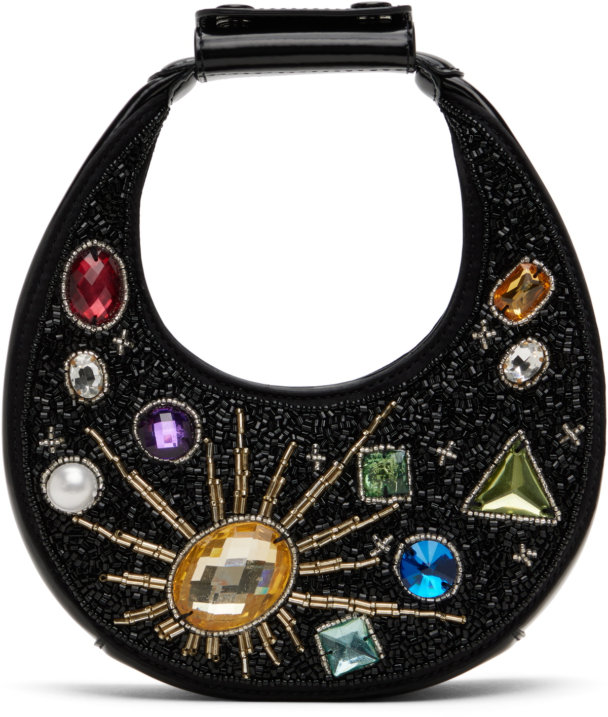 トートバッグ STAUD Good Night Moon Bag - Staud - Leather - Black GOODNIGHT MOON BAG BLACK