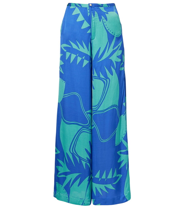 Photo: Poupette St Barth Clea printed high-rise wide-leg pants