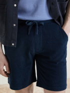 Altea - Straight-Leg Cotton-Terry Bermuda Shorts - Blue