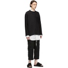 Song for the Mute Black Cropped Raw Sweater