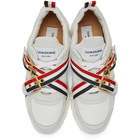 Thom Browne White Strap Raised Running Sneakers