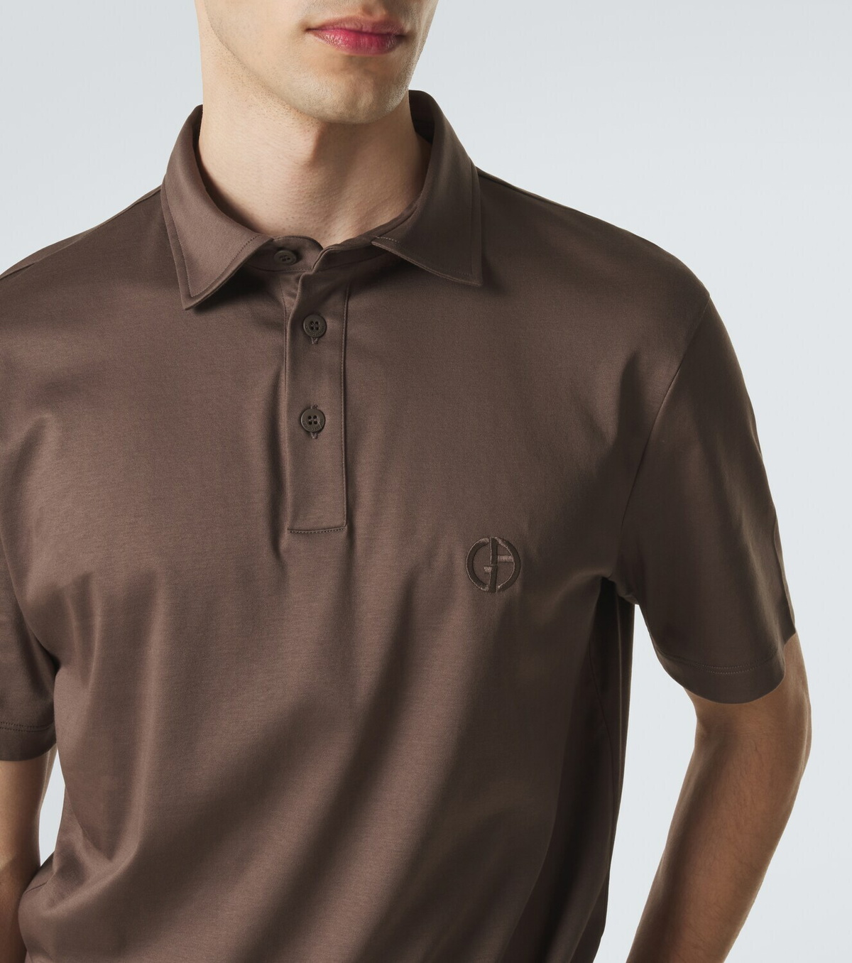 Giorgio Armani Logo cotton polo shirt