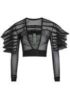 Rick Owens Rhino Cropped Tulle top Black