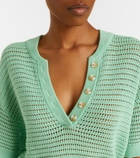 Varley Callie open-knit cotton top
