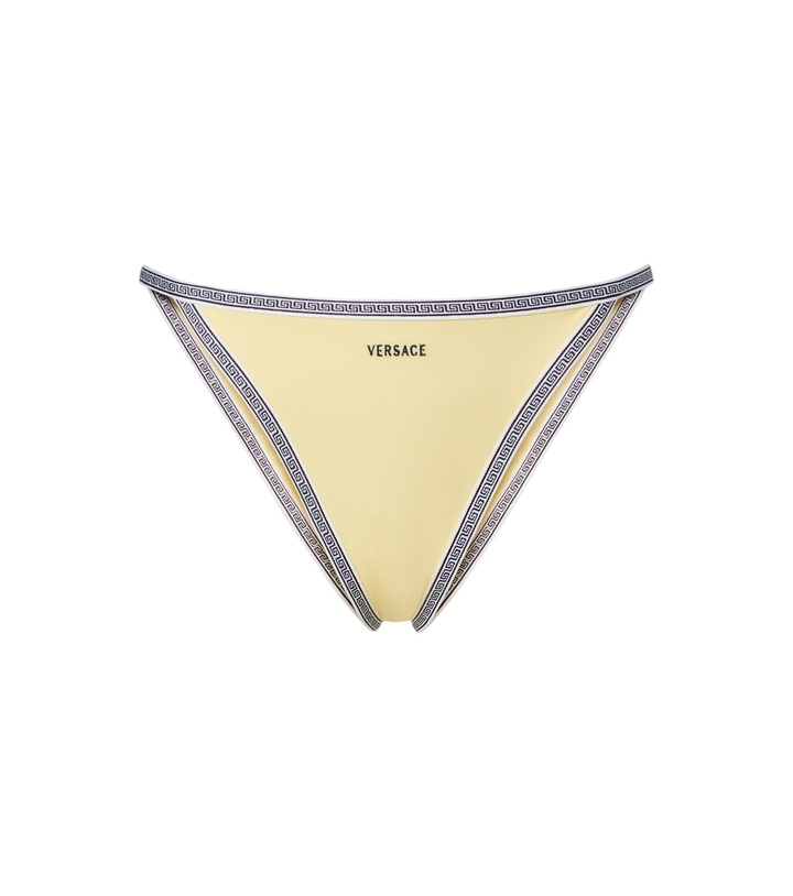 Photo: Versace Greca embroidered bikini bottoms
