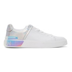 Balmain White Snake B-Court Sneakers