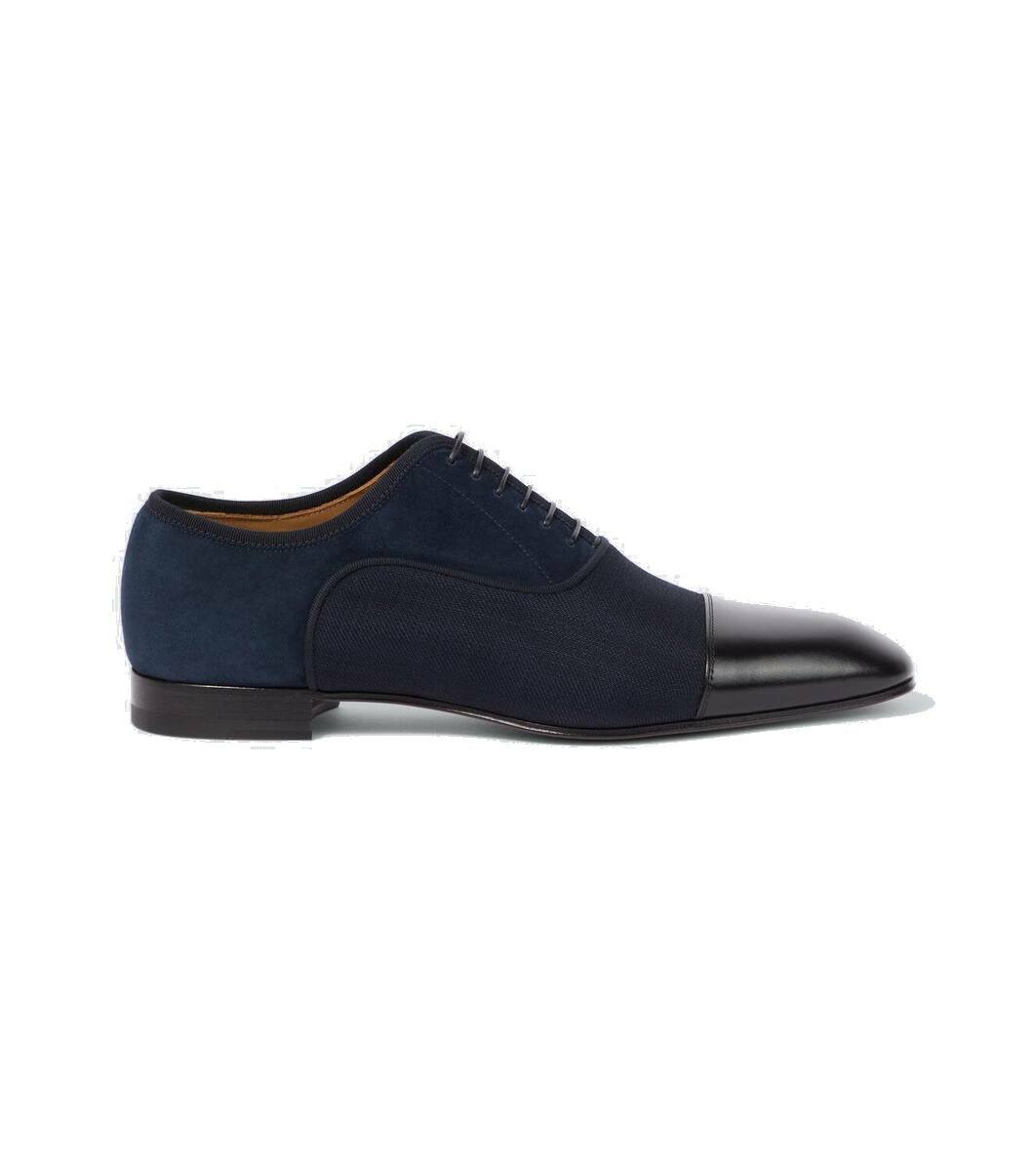 Christian Louboutin Greggo leather-trimmed Oxford shoes  display picture 2