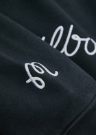Malbon Feque Logo-embroidered Hooded Cotton Sweatshirt Navy