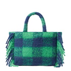 MC2 Saint Barth Colette Handbag With Green Tartan Print