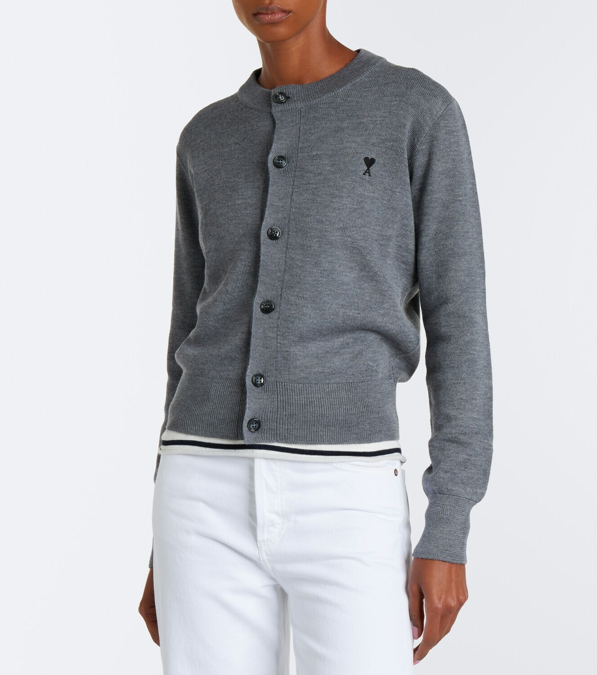 Ami Paris Ami de Cœur wool cardigan
