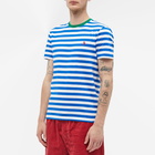 Polo Ralph Lauren Men's Stripe Custom Fit T-Shirt in Pacific Royal/White