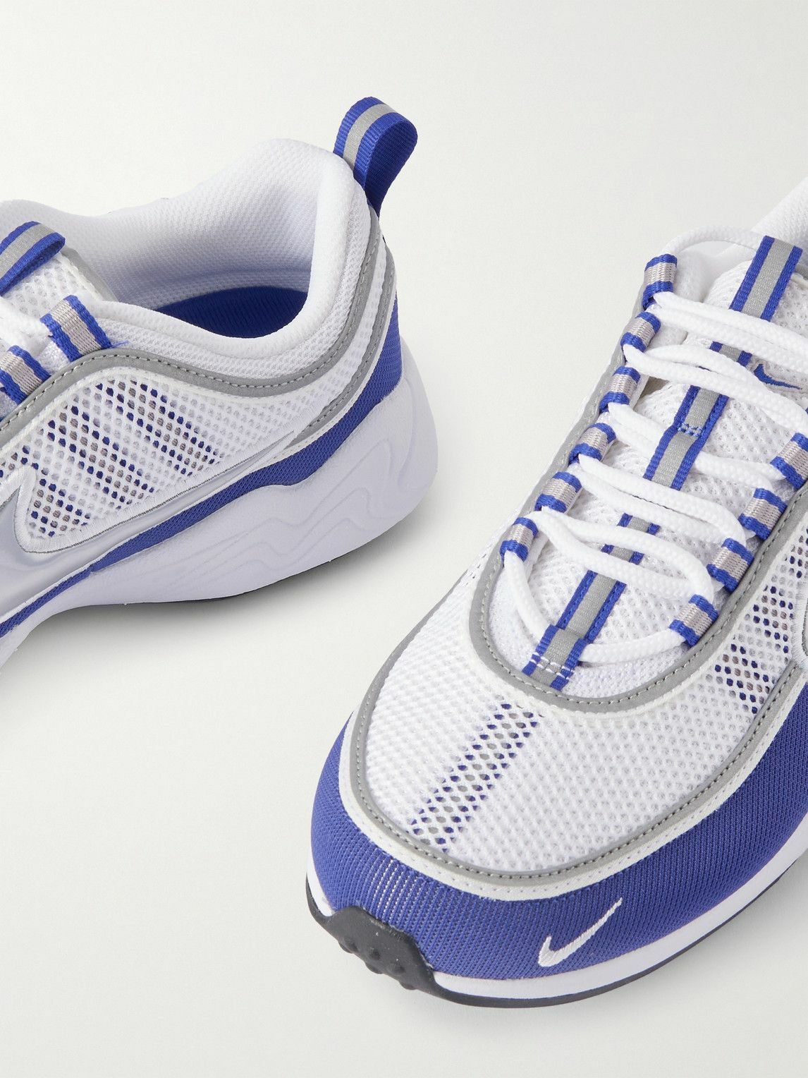 Nike - Air Zoom Spiridon Rubber-Trimmed Mesh Sneakers - Blue 