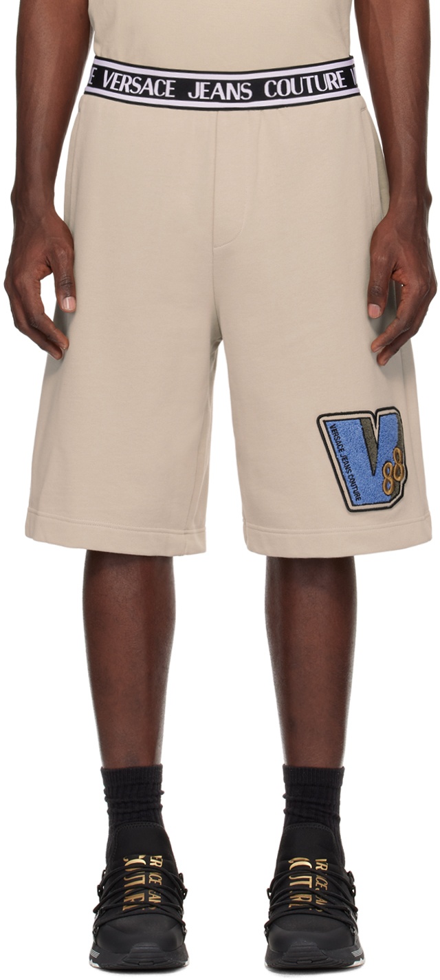 Photo: Versace Jeans Couture Beige V-Patch Shorts