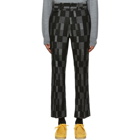 Needles Black Wool Checkered Trousers