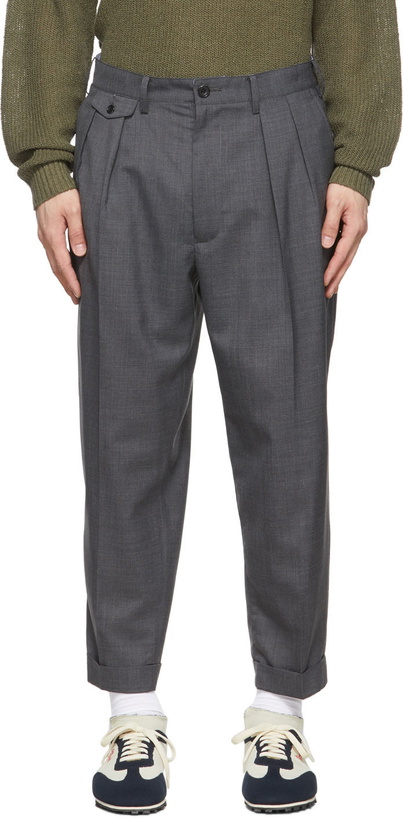 Photo: BEAMS PLUS Grey Wool Trousers