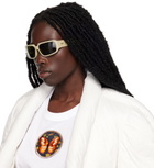 Dries Van Noten Yellow Rectangle Sunglasses