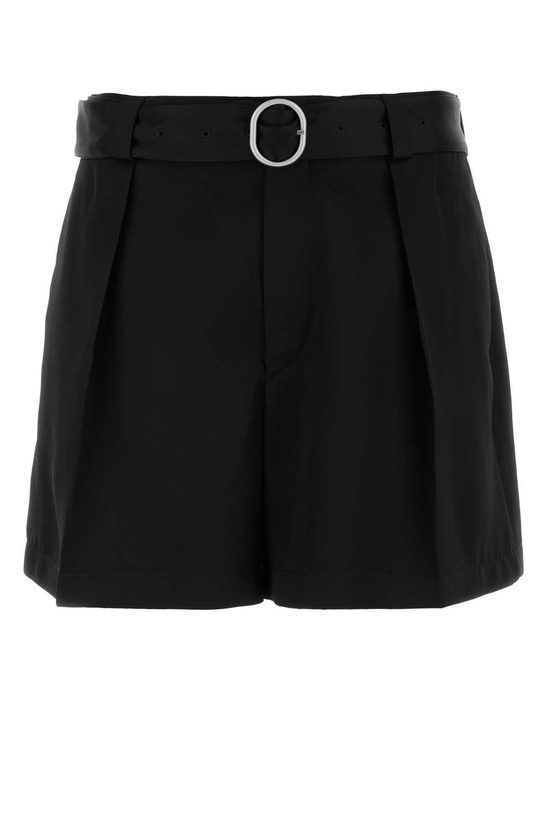 Photo: Jil Sander Black Viscose Blend Bermuda Shorts