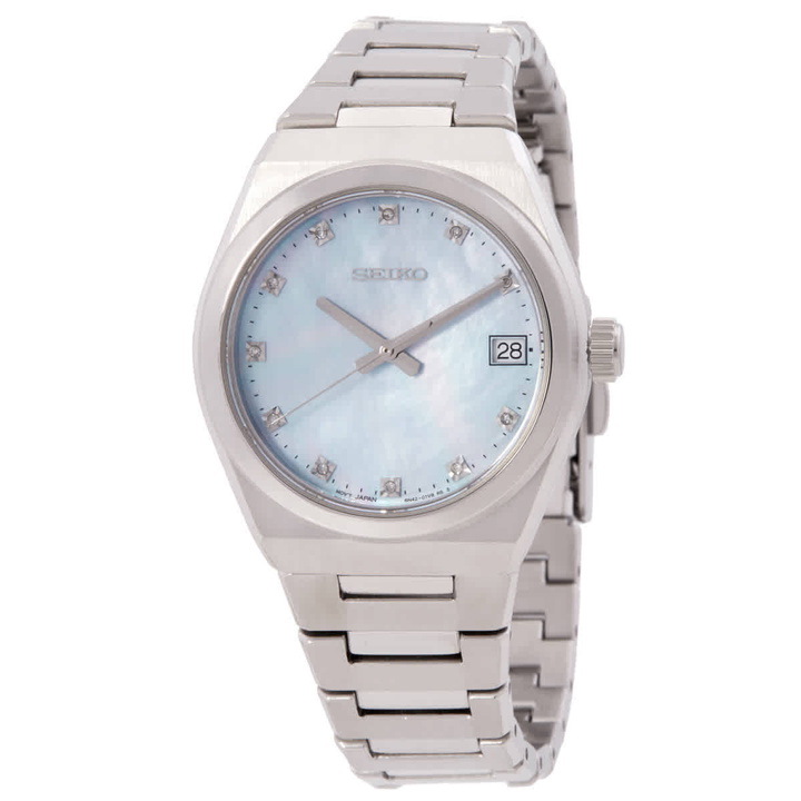 Photo: Seiko Quartz Blue Mother of Pearl Dial Ladies Watch SUR603P1