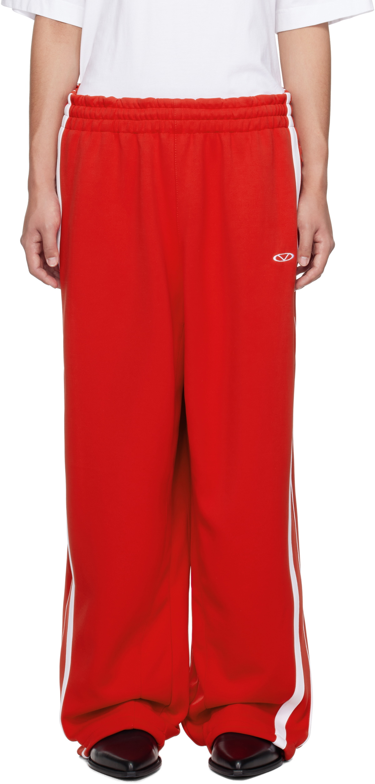 VETEMENTS Blue Oval Logo Gym Sweatpants Vetements