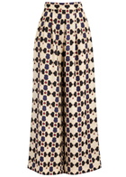 Borgo DE Nor Melia Printed Silk-satin Trousers Multicoloured
