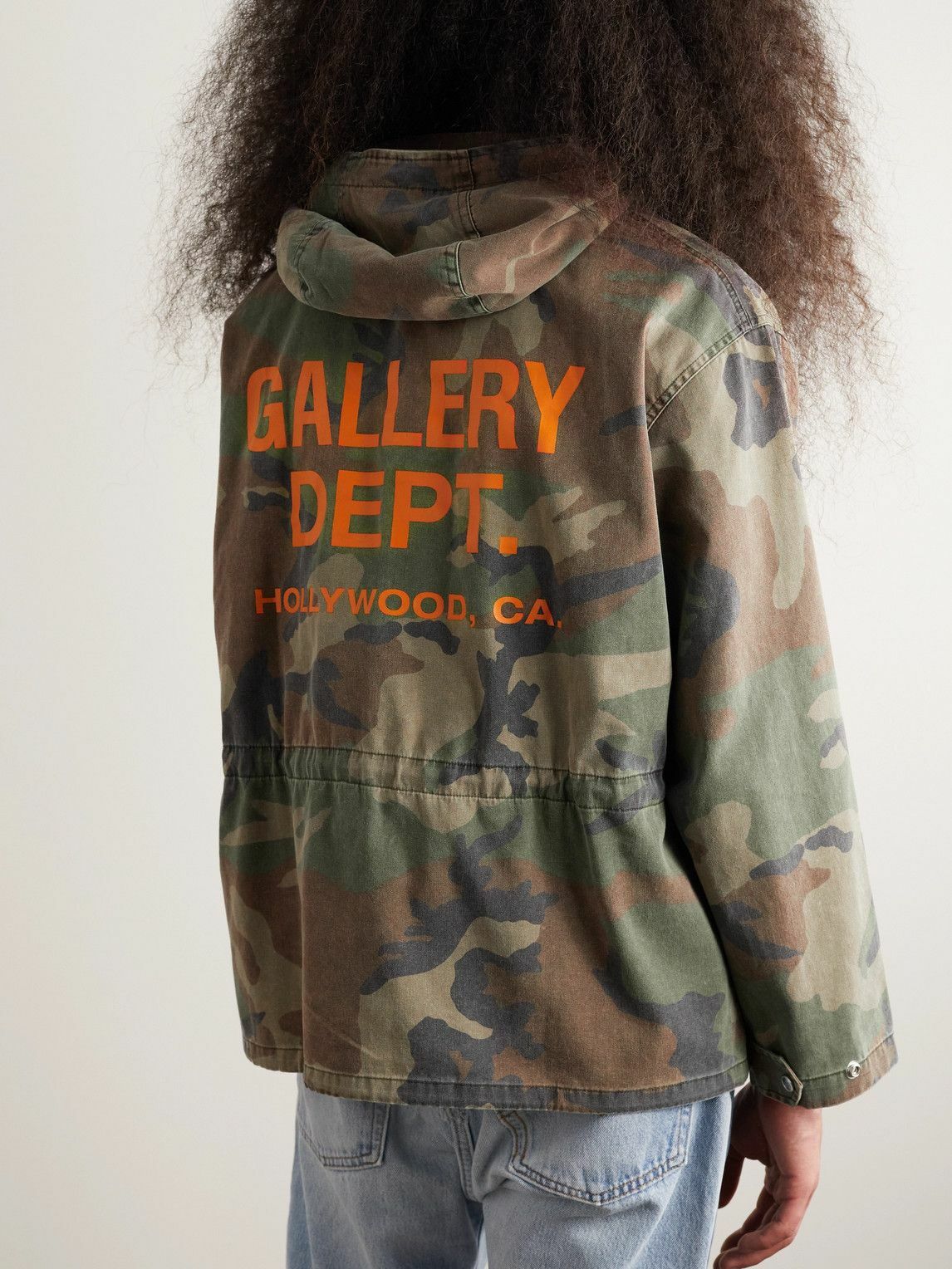 Gallery Dept. - Riley Camouflage Logo-Print Cotton-Twill Hooded Anorak -  Brown