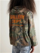 Gallery Dept. - Riley Camouflage Logo-Print Cotton-Twill Hooded Anorak - Brown