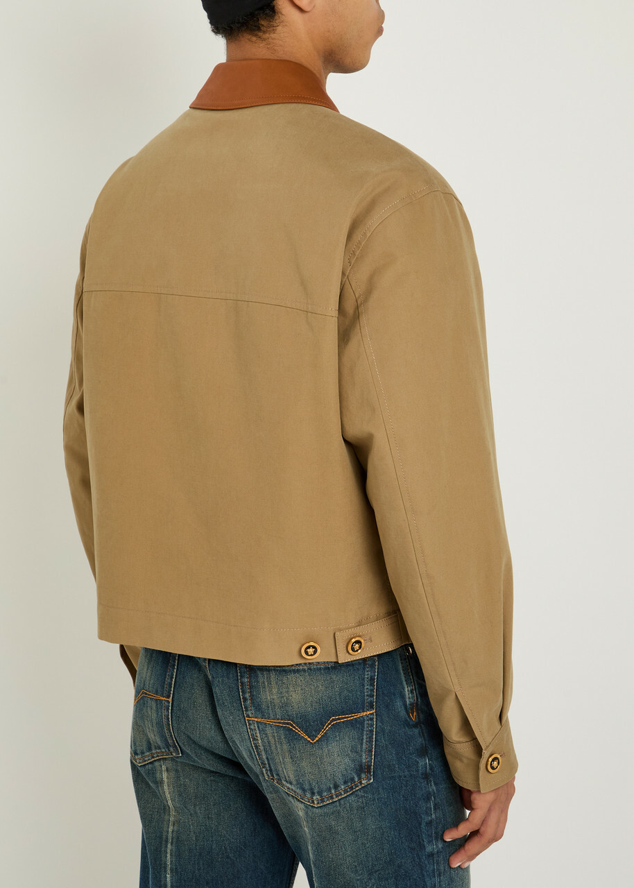 Versace Quilted Canvas Jacket Beige