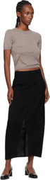 Studio Nicholson Black Beni Midi Skirt