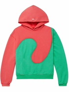 ERL - Two-Tone Panelled Cotton-Blend Jersey Hoodie - Pink