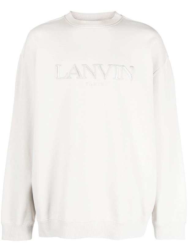 Photo: LANVIN - Logo Cotton Sweatshirt