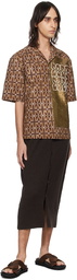 Dries Van Noten Brown Sequin Shirt