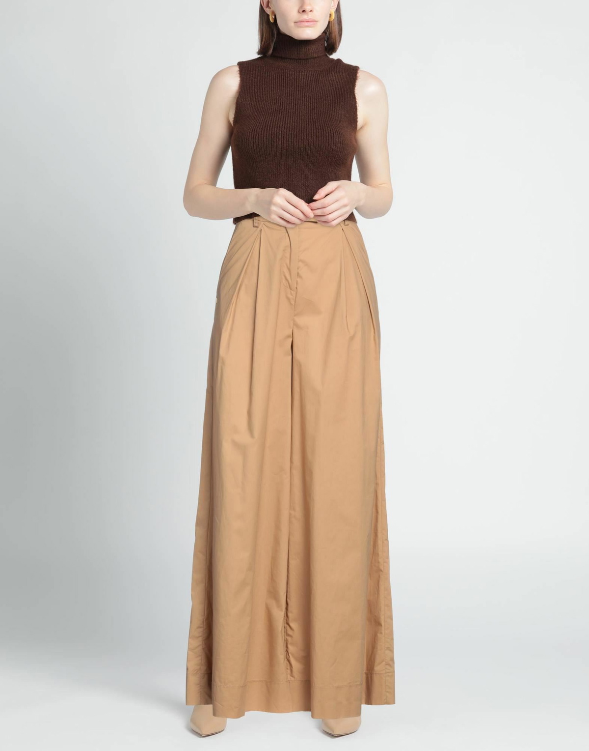 Manila Grace Womens Pants Sand