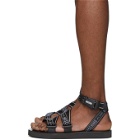 Moschino Black Gladiator Sandals