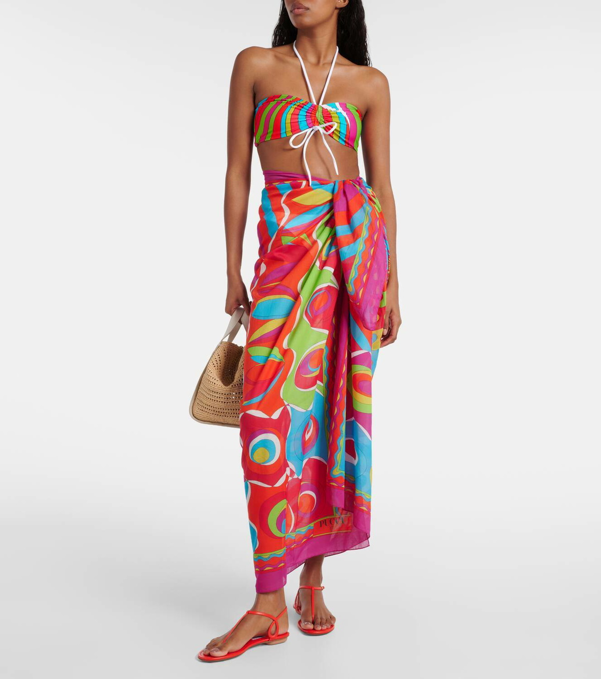 Pucci Bersaglio cotton beach cover-up