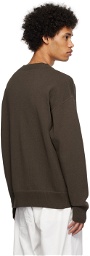 MHL by Margaret Howell Brown Flatlock Sweater