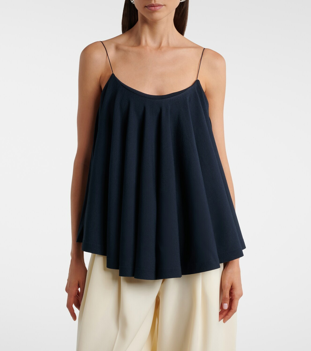 Jacquemus Voile open-back jersey top