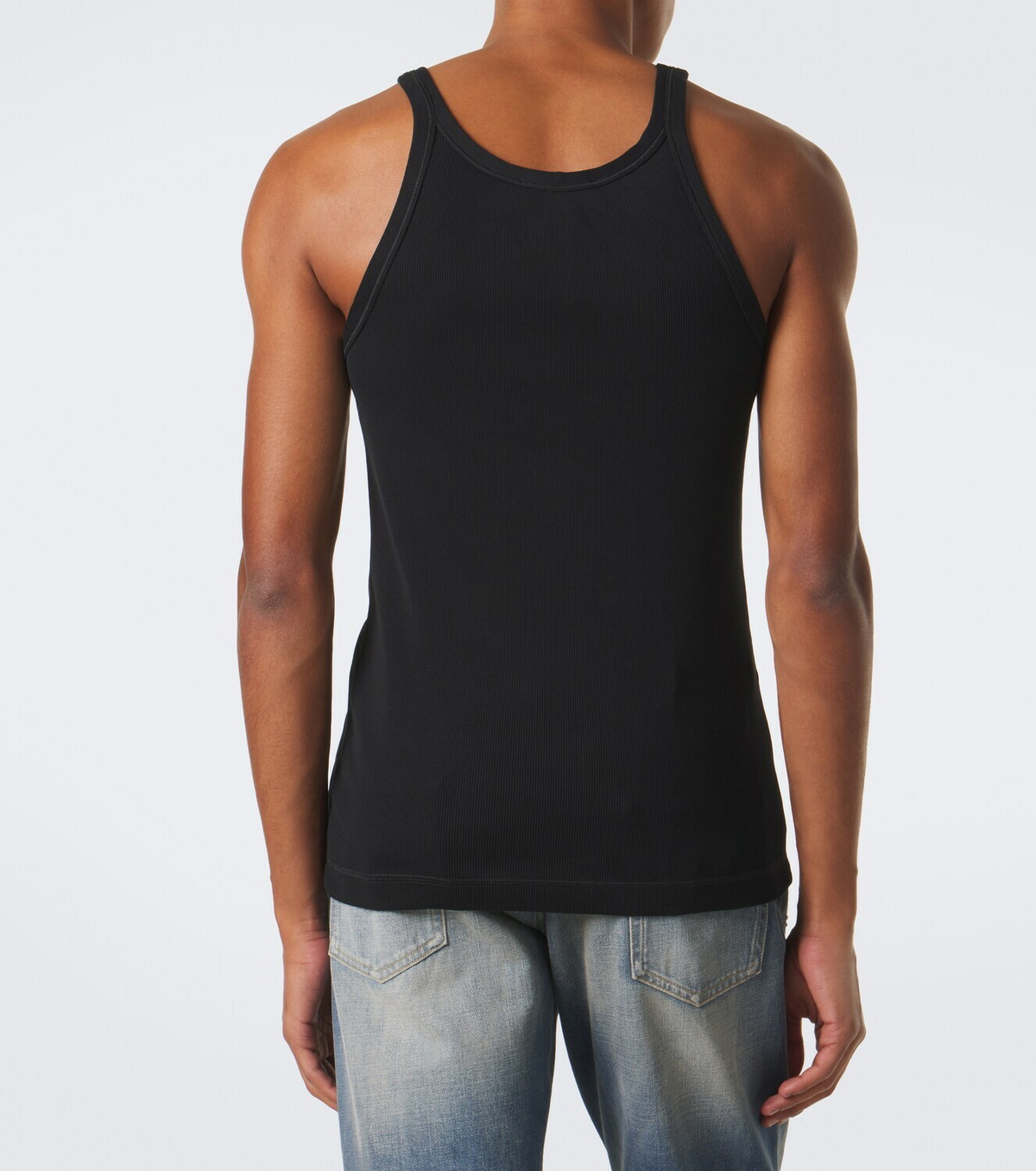 Dolce&Gabbana Logo ribbed-knit cotton tank top