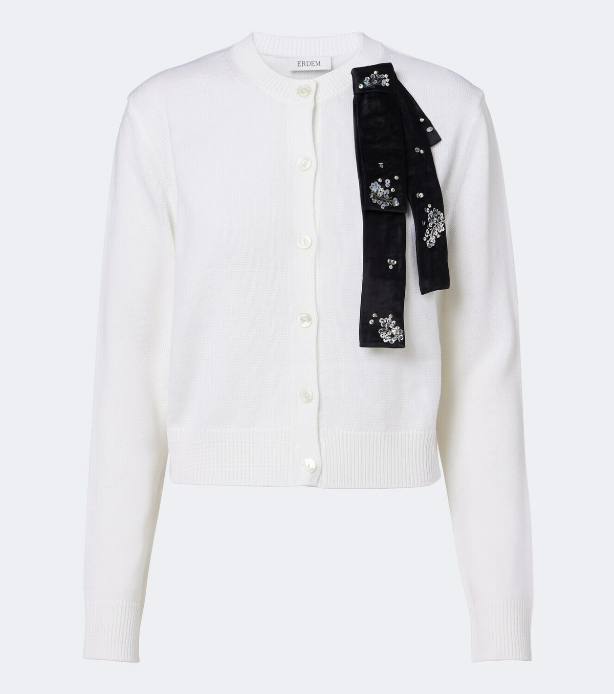 Erdem Embellished wool cardigan