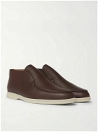 Loro Piana - Open Walk Full-Grain Leather Boots - Brown