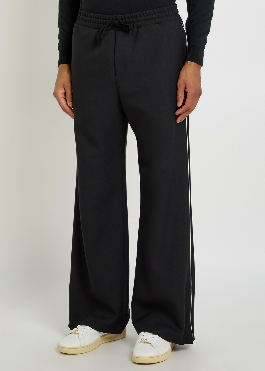 Valentino Garavani Drawstring Twill Track Pants Black