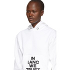 Helmut Lang White Brian Roettinger Logo Hack Standard Hoodie