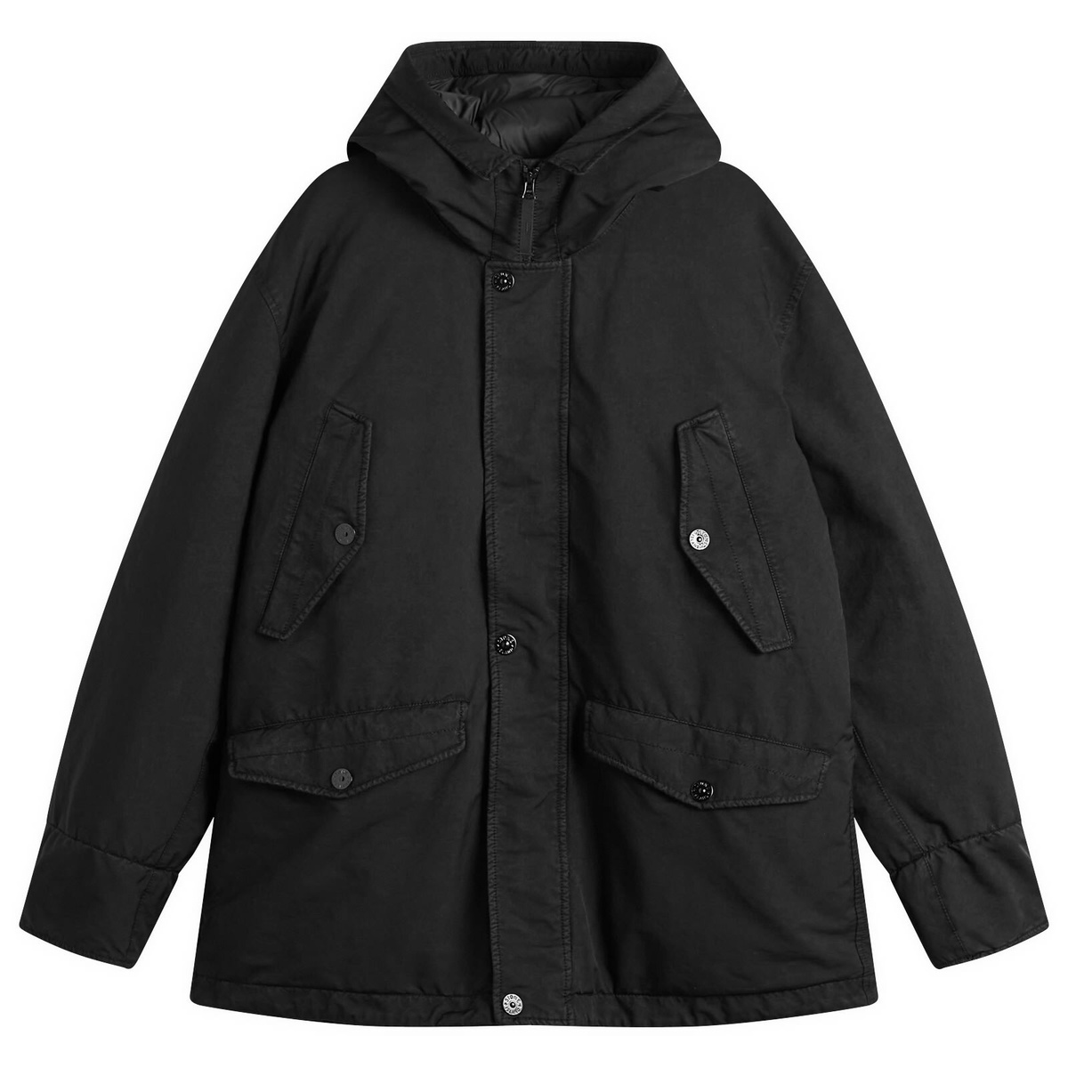 Stone Island Black O-Ventile® Ghost Piece Jacket Stone Island