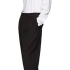 Comme des Garcons Homme Black Wool Gabardine Dyed Trousers