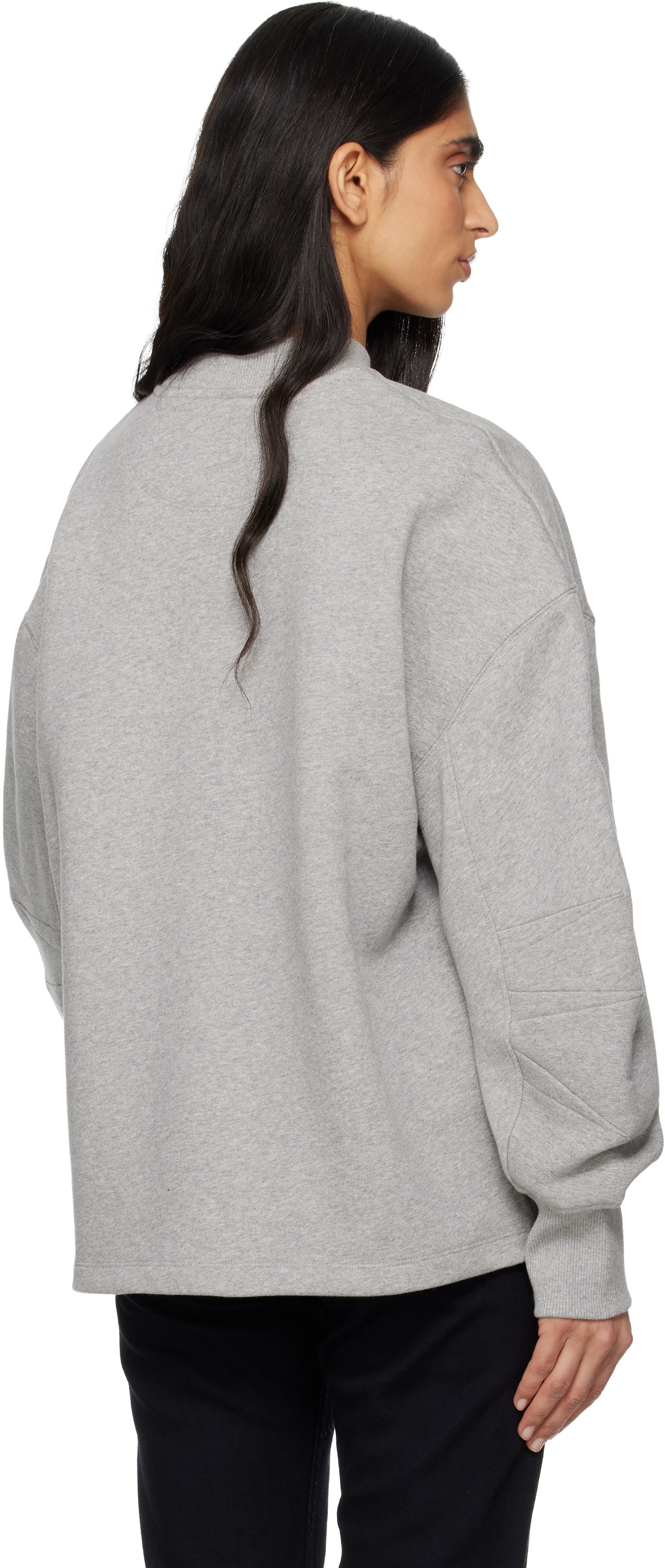The Attico Gray American Fleece Sweatshirt