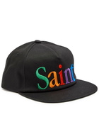 Saint Mxxxxxx Logo-embroidered Cotton cap - Black - One Size