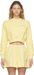 Opening Ceremony Yellow Word Torch Cropped Sweatshirt