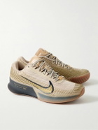 Nike Tennis - NikeCourt Air Zoom Vapor 11 Rubber-Trimmed Mesh Tennis Sneakers - Neutrals