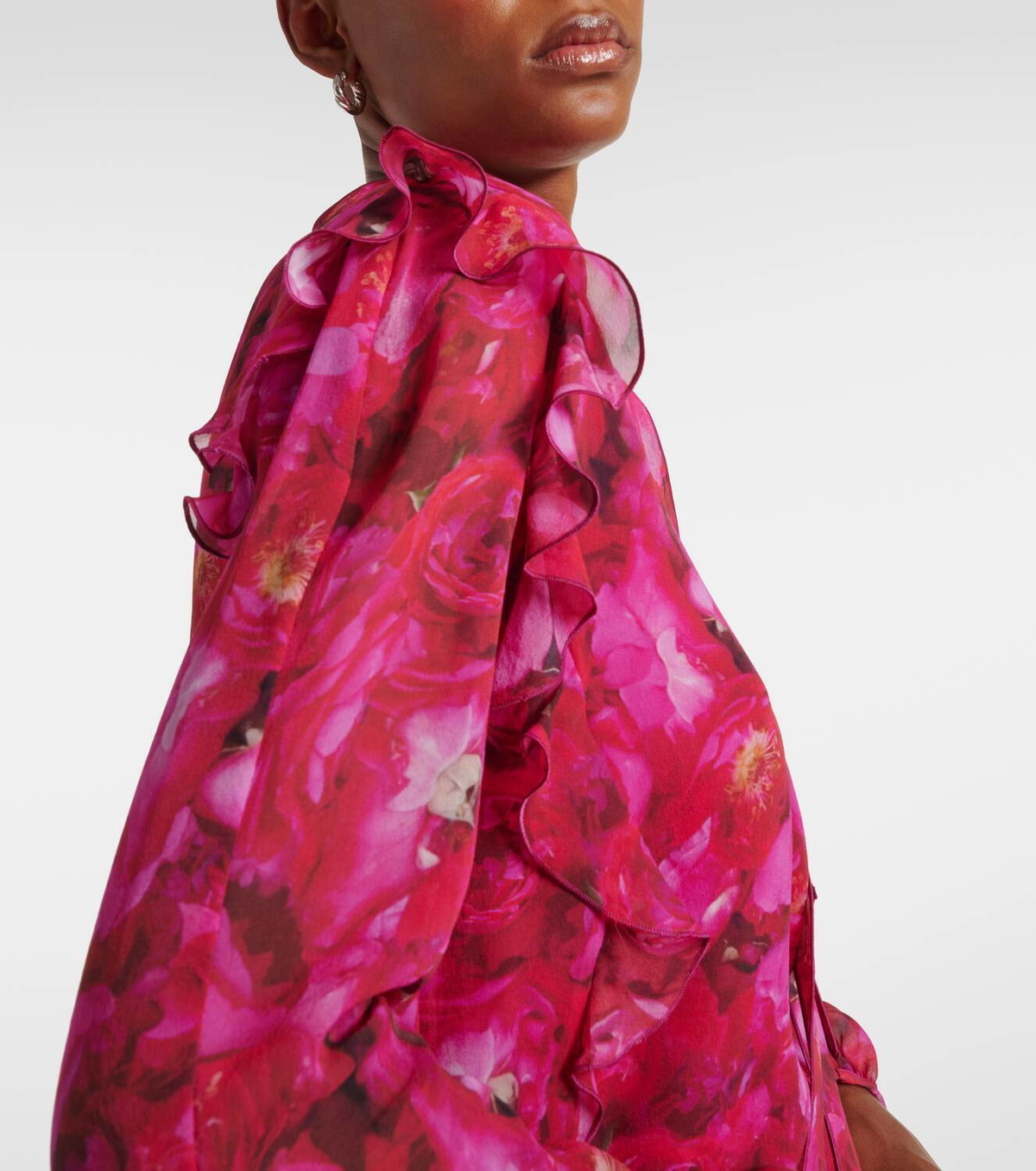 Giambattista Valli Floral silk georgette blouse