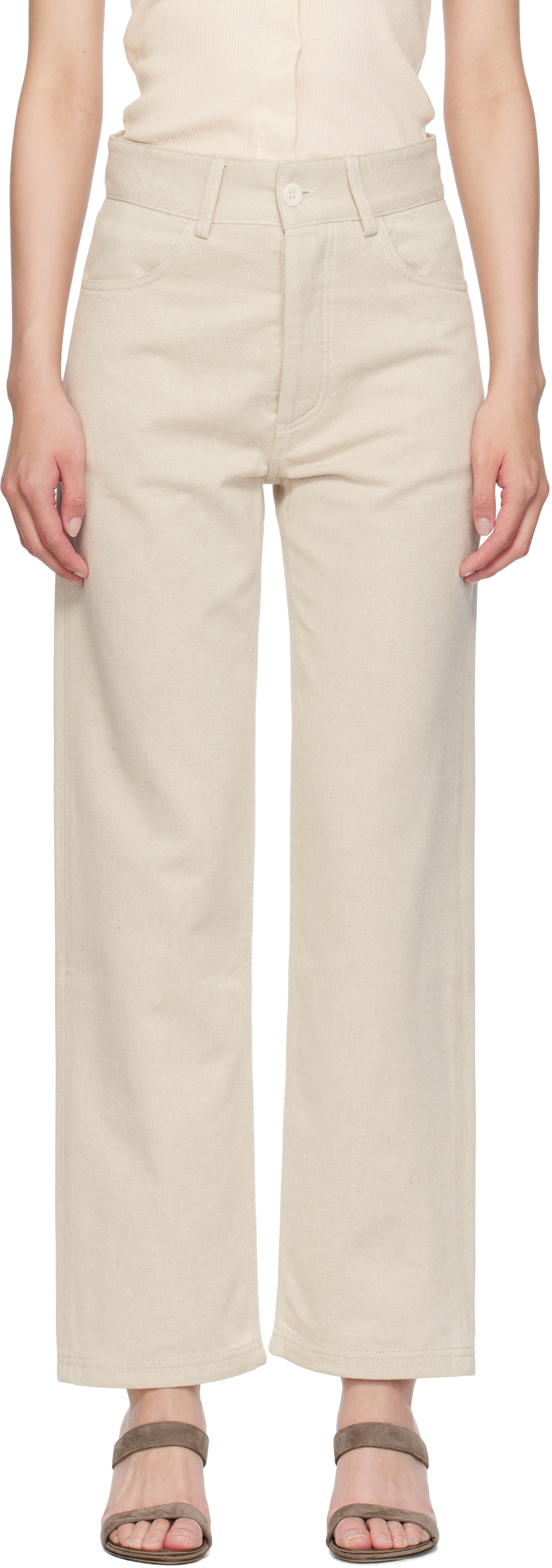Baserange Beige Tajo Jeans