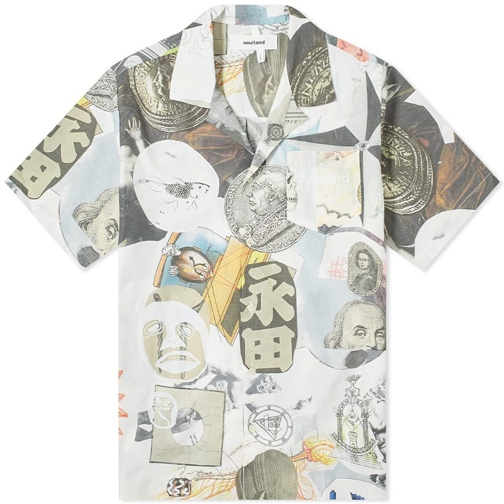 Photo: Soulland x Numbers Collage Vacation Button Up Shirt
